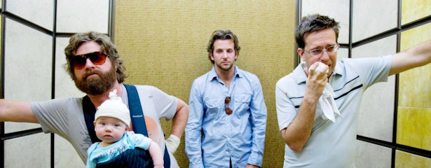 Zach Galifianakis, Bradley Cooper y Ed Helms son tres de los protagonistas de "Resacón en Las Vegas".