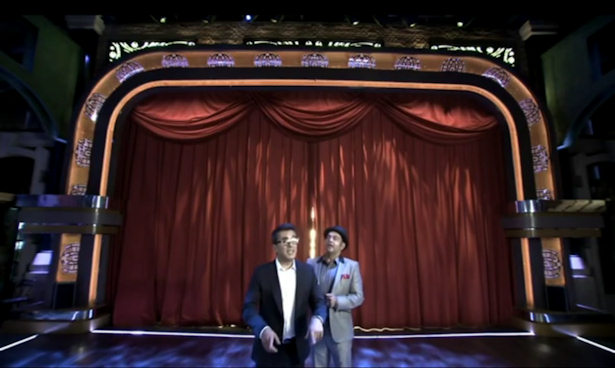 Andreu Buenafuente y José Corbacho en el plató de &#39;Buenas noches y Buenafuente&#39;.