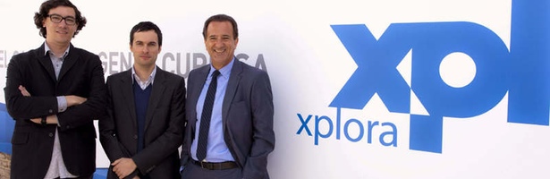 Alejandro Florez, Luis Fernanbuco y José Miguel Contreras en la presentación de Xplora
