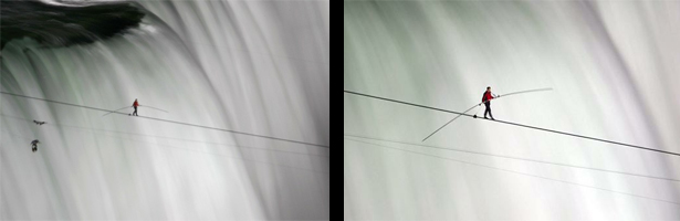 Nik Wallenda en las cataratas del Niágara