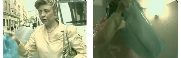 Martínez con la bolsa