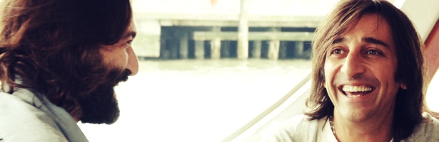 Javier Limón con el artista Antonio Carmona