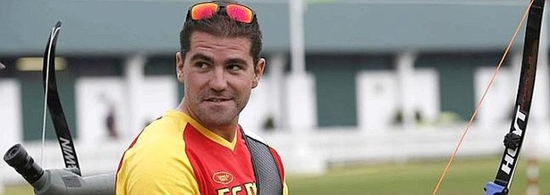 El representante español de Tiro con arco, Elías Cuesta