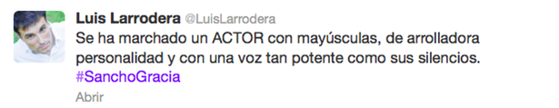 Tweet de Luis Larrodera