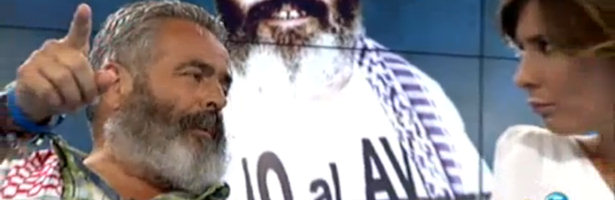 Sánchez Gordillo con Sandra Barneda en &#39;El gran debate&#39;