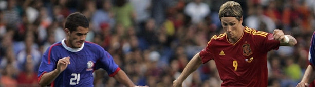 Fernando Torres durante el amistoso contra Puerto Rico