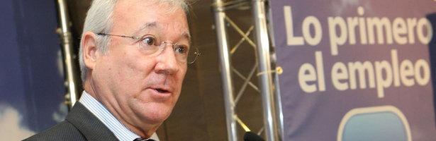 Ramón Luis Valcárcel durante un mitín en Murcia