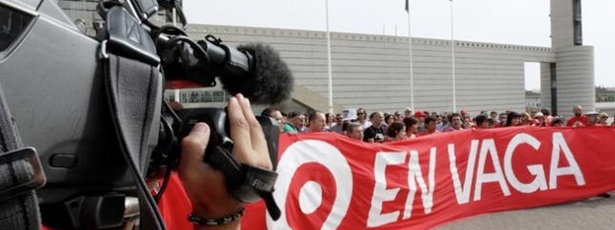 Los trabajadores de RTVV en una de las manifestaciones