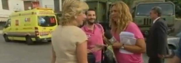 Esperanza Aguirre en su disputa con los periodistas de Telemadrid