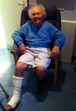 Eduard Punset tras su caída