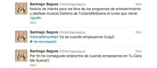 Tweets de Santiago Segura