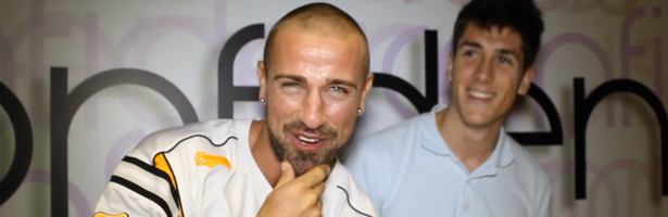 Rafa Mora y Subze durante el videoclip de &quot;The Boss&quot;