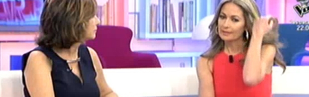 Ana Rosa Quintana entrevistando a Olvido Hormigos