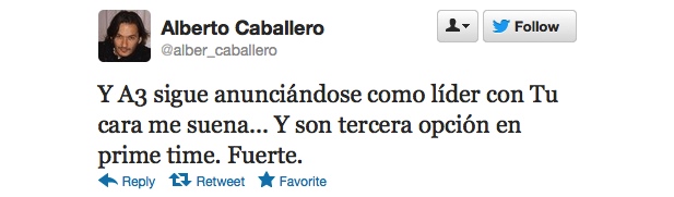Alberto Caballero en Twitter