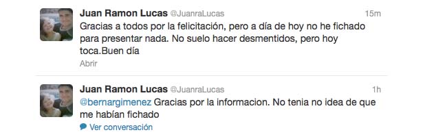 Tweets de Juan Ramón Lucas