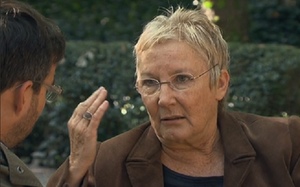 Jordi Évole junto a Teresa Aranguren, consejera de RTVE