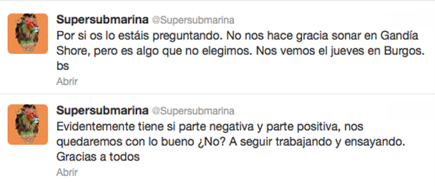 reacciones de Supersubmarina