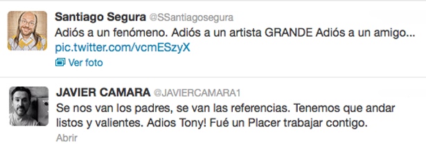 Reacciones compañeros de la televisión