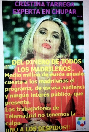 Cartel contra Cristina Tarrega