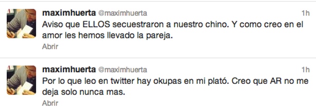 Tweets de Maxim Huerta, presentador de 'El programa de Ana Rosa'