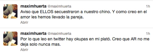 Tweets de Maxim Huerta, presentador de &#39;El programa de Ana Rosa&#39;