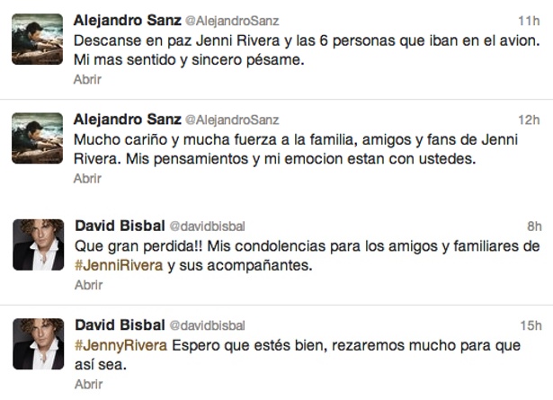 Declaraciones de David Bisbal y Alejandro Sanz