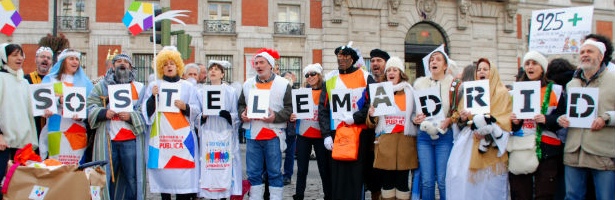 Belén viviente de los trabajadores de Telemadrid