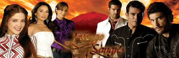 Imagen promocional de la telenovela 'Fuego en la sangre'