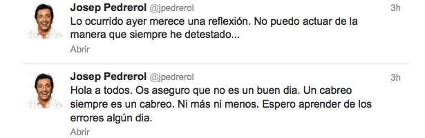Tweet Josep Pedrerol