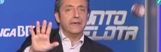 Imagen del enfado de Josep Pedrerol