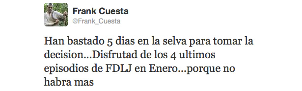 Tweet de Frank Cuesta