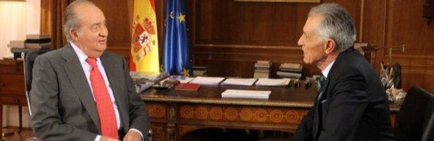 El Rey Juan Carlos durante su entrevista con Jesús Hermida