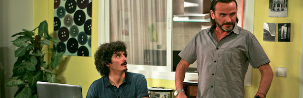 Javi y Fermín, sorprendidos por la llegada de Estela Reynolds