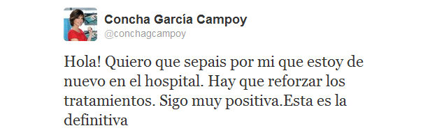 concha garcia campoy recaida enfermedad