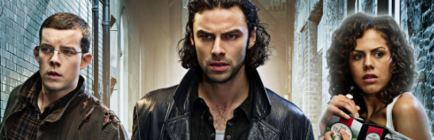 Aidan Turner, Russell Tovey y Lenora Crichlow en 'Being Human'