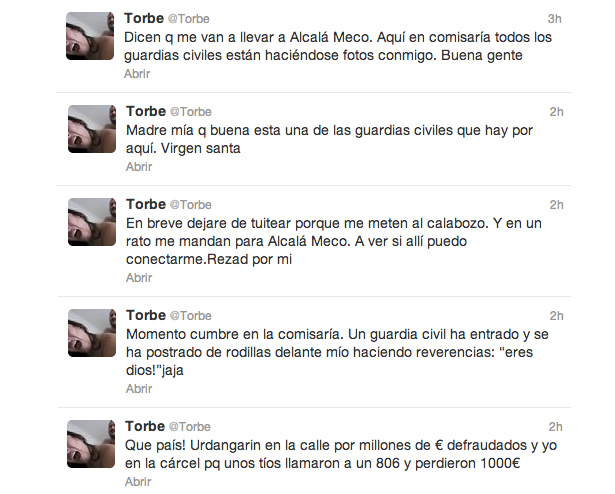 Torbe anuncia que va al trullo