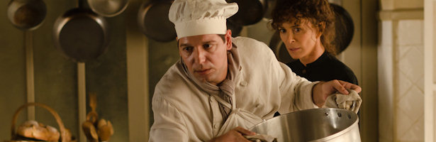 Violeta en las cocinas del 'Gran Hotel'