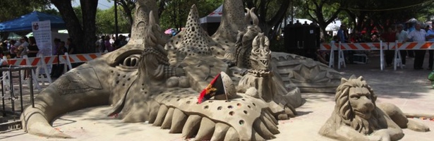 Escultura de arena en Ponce