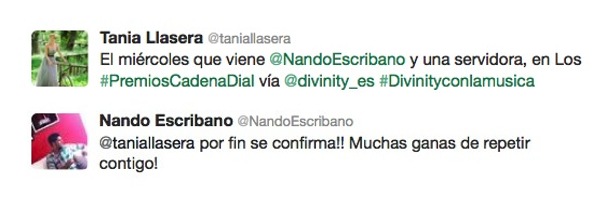 Tania Llasera Twitter oficial
