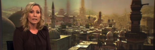 El polémico informativo con la imagen del "Assassin's Creed" de fondo