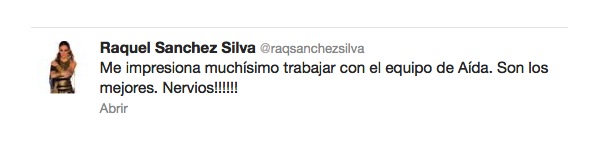 Raquel Sánchez Silva Twitter oficial