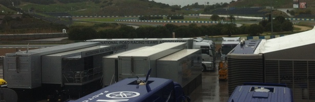 Mañana lluviosa en el circuito de Jerez