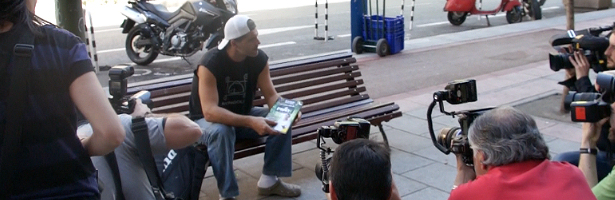 Posado para los medios