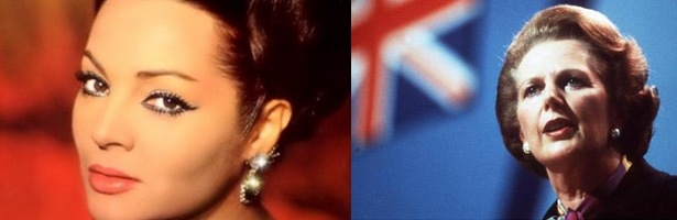 Sara Montiel y Margaret Thatcher
