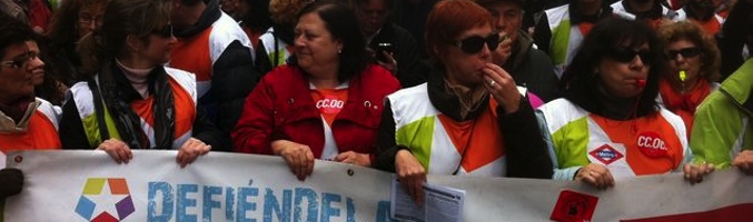 Manifestación en contra del ERE de Telemadrid