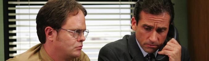 Steve Carell y Rainn Wilson en 'The Office'