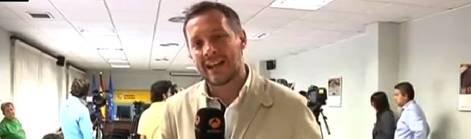 El reportero Teo Ibernón, este miércoles en la rueda de prensa de la Guardia Civil en Melilla