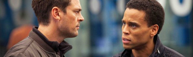 Karl Urban y Michael Ealy en 'Almost Human'