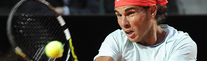 Rafa Nadal en el partido contra Fognini