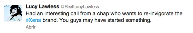 Lucy Lawless deja caer en Twitter el posible regreso de 'Xena, una princesa guerrera'